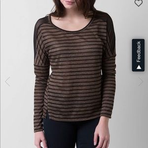 Daytrip. Black and brown striped shirt